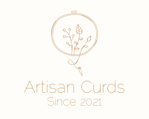 Autumn Plant Embroidery logo design