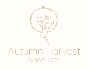 Autumn Plant Embroidery logo design