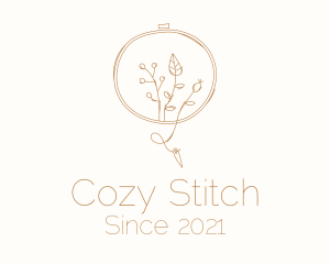 Autumn Plant Embroidery logo design