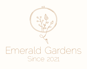 Autumn Plant Embroidery logo design