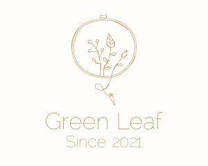 Plant - Autumn Plant Embroidery logo design
