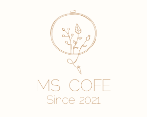 Autumn Plant Embroidery logo design