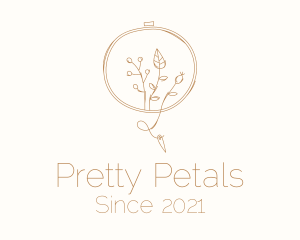 Autumn Plant Embroidery logo design