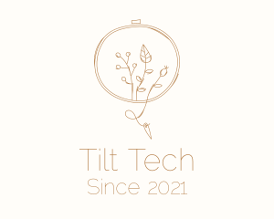 Autumn Plant Embroidery logo design