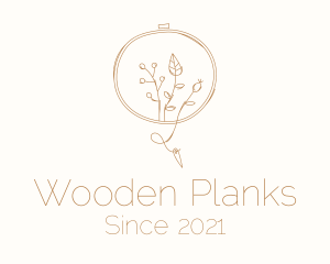 Autumn Plant Embroidery logo design