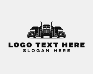 Trucker - Freight Delivery Truck logo design