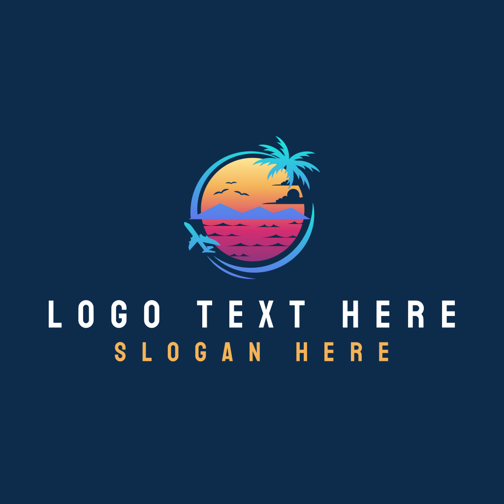 Beach Vacation Plane Logo | BrandCrowd Logo Maker | BrandCrowd | BrandCrowd