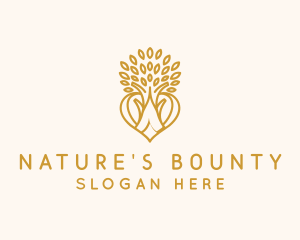 Nature Tree Heart  logo design