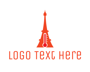 Landmark - Hot Eiffel Tower logo design