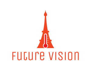 Forecast - Hot Eiffel Tower logo design