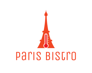 Hot Eiffel Tower logo design