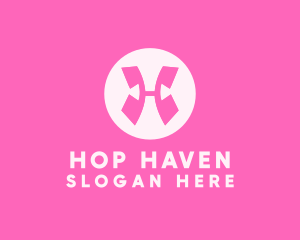 Pink Wellness Letter H Logo