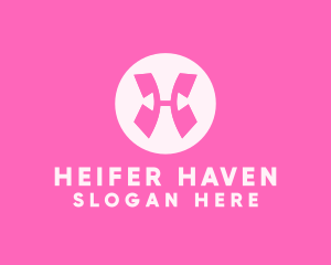 Pink Wellness Letter H logo design