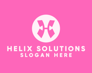 Pink Wellness Letter H logo design