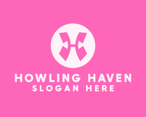 Pink Wellness Letter H logo design