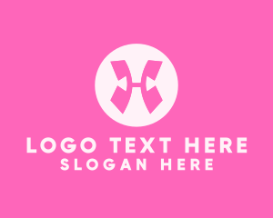Girly - Pink Wellness Letter H logo design