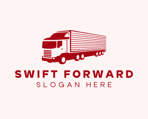 Red Forwarding Vehicle logo design