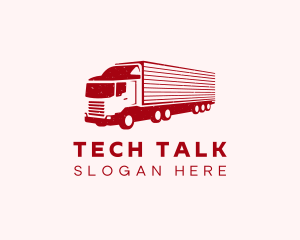 Truck - Red Forwarding Vehicle logo design