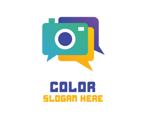Colorful Camera Chat logo design