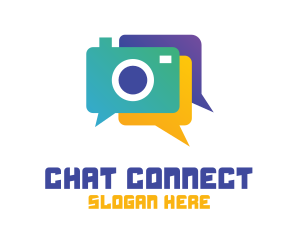 Chat - Colorful Camera Chat logo design