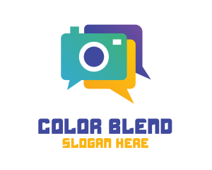 Colorful Camera Chat logo design