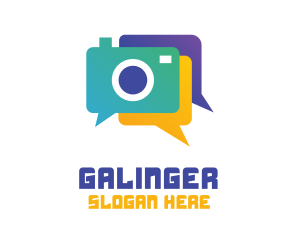 Cameraman - Colorful Camera Chat logo design