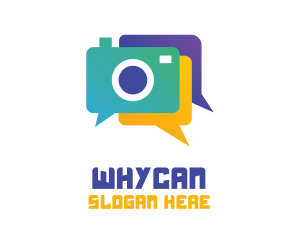 Chat - Colorful Camera Chat logo design