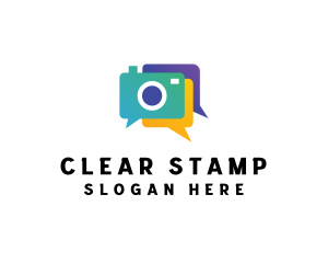 Colorful Camera Chat logo design