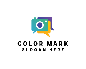 Colorful Camera Chat logo design