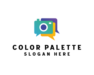 Colorful Camera Chat logo design