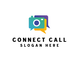 Colorful Camera Chat logo design