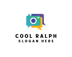 Colorful Camera Chat logo design