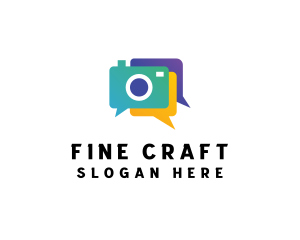 Colorful Camera Chat logo design