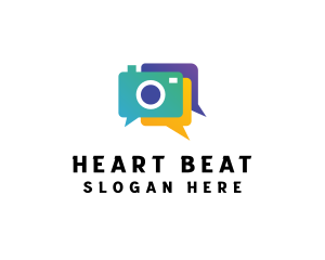 Colorful Camera Chat logo design