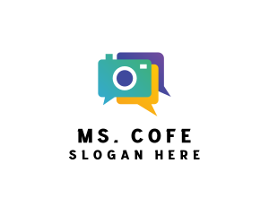 Colorful Camera Chat logo design