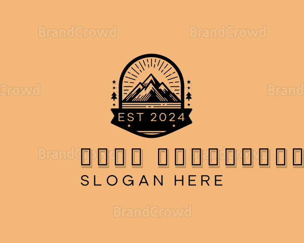 Outdoor Mountain Hiker Logo