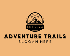 Outdoor Mountain Hiker logo design