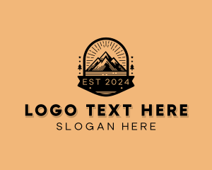 Outdoor Mountain Hiker Logo