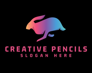 Gradient Rabbit Animal logo design