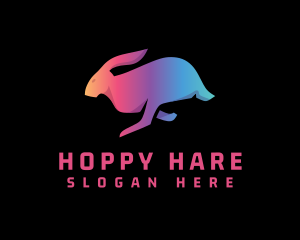 Gradient Rabbit Animal logo design