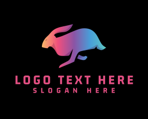 Advertising - Gradient Rabbit Animal logo design