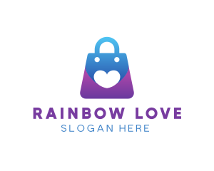 Shopping Bag Love logo design