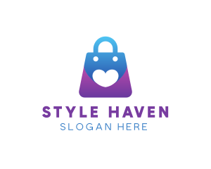 Shopping Bag Love logo design