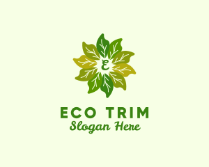 Plant Leaves Organic Farming logo design