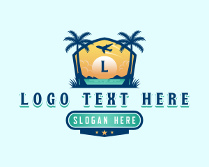 Vacation - Tropical Beach Vacation logo design