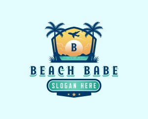 Tropical Beach Vacation logo design