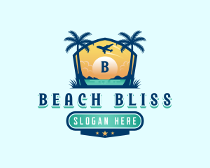 Tropical Beach Vacation logo design