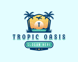 Tropical Beach Vacation logo design