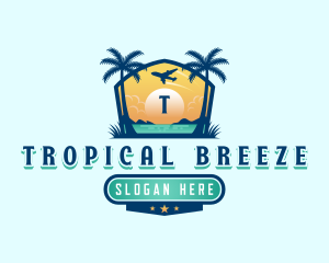 Tropical Beach Vacation logo design