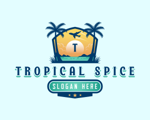 Tropical Beach Vacation logo design